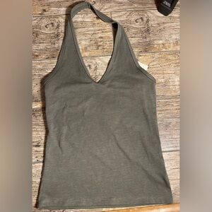 Universal Thread Olive Halter Tank Top